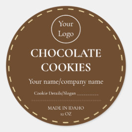 Etiqueta Personalizada do Autocolante Chip Cookie