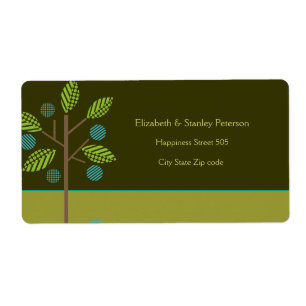 Etiqueta personalizada do casamento outono da árvo