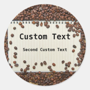 Etiqueta personalizada do Diário do café