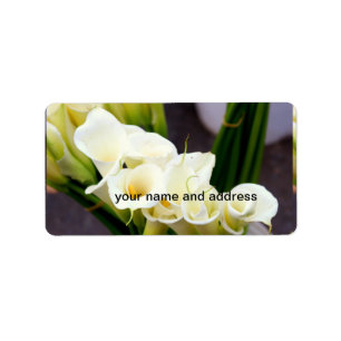 etiqueta personalizada do lírio de calla