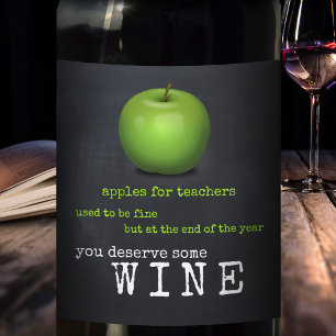 Etiqueta personalizada do vinho do professor de