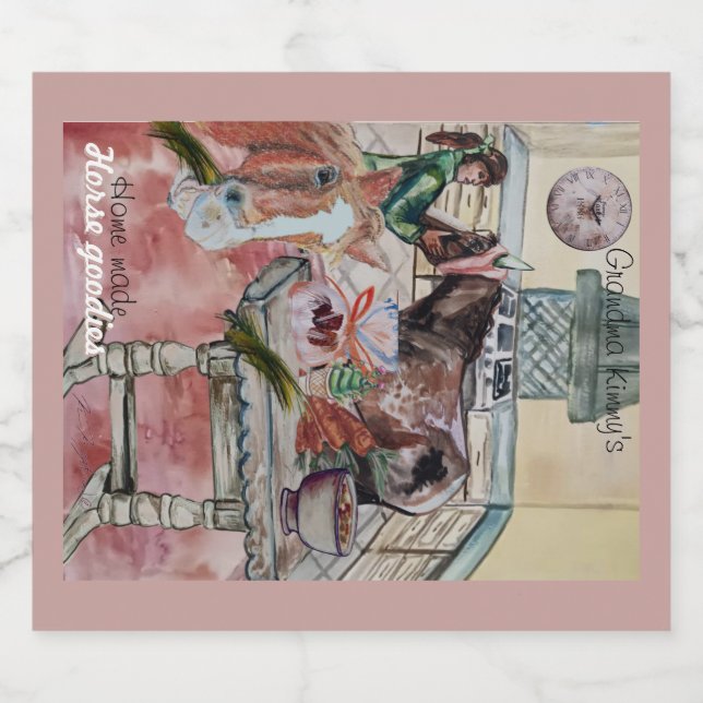 etiqueta personalizada dos cavalos (Rótulo Único)