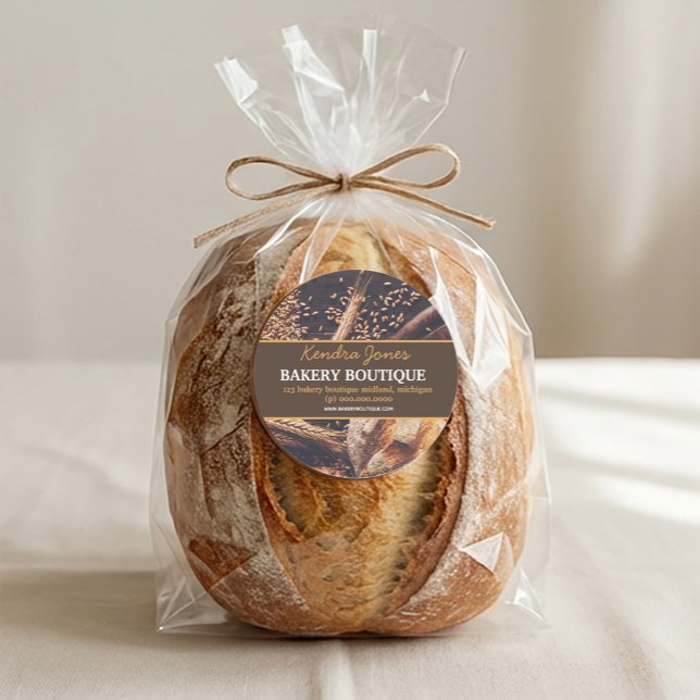 Etiqueta personalizada Etiqueta Boutique (Customized Label Bakery Boutique sticker #bakeryshop #baking #bakerylabel #darkbrown #elegantlabel )