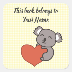 Etiqueta personalizada Koala do Bookplate