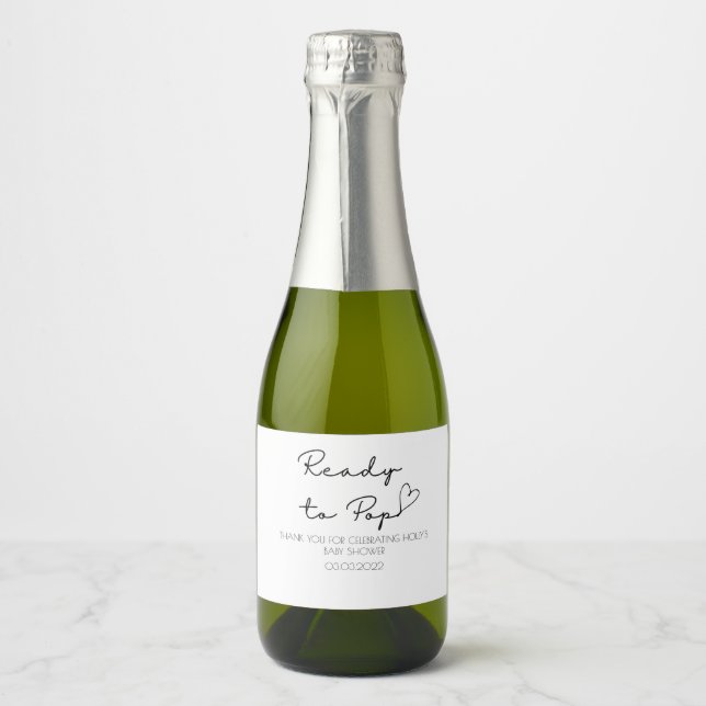 Etiqueta personalizada Mini Prosecco 'Pronto para  (Frente)
