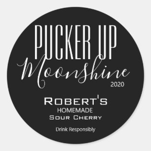 Etiqueta personalizada "Pucker Up Moonshine"