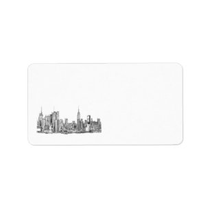 Etiqueta personalizada skyline de New York