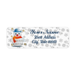 Etiqueta Personalizado Bonito Snowman