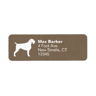 Etiqueta Personalizado de Silhuette de Ponteiro Wirehaired 