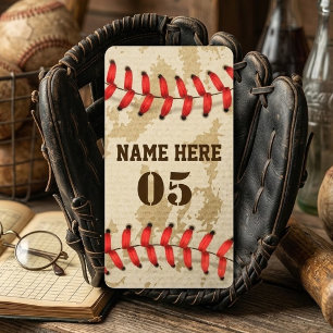 Etiqueta Personalizado Vintage Nome Número Beisebol Retro