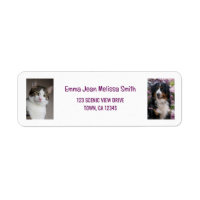 Personalizar 2 Fotografias Cat Dog Modern Return A