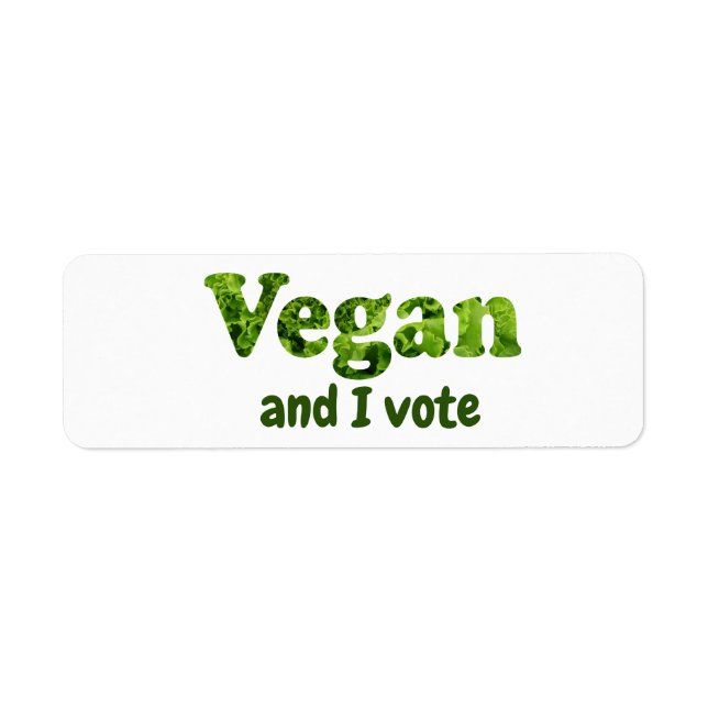 Etiqueta Personalizar eleitor ativista do Vegan (Frente)