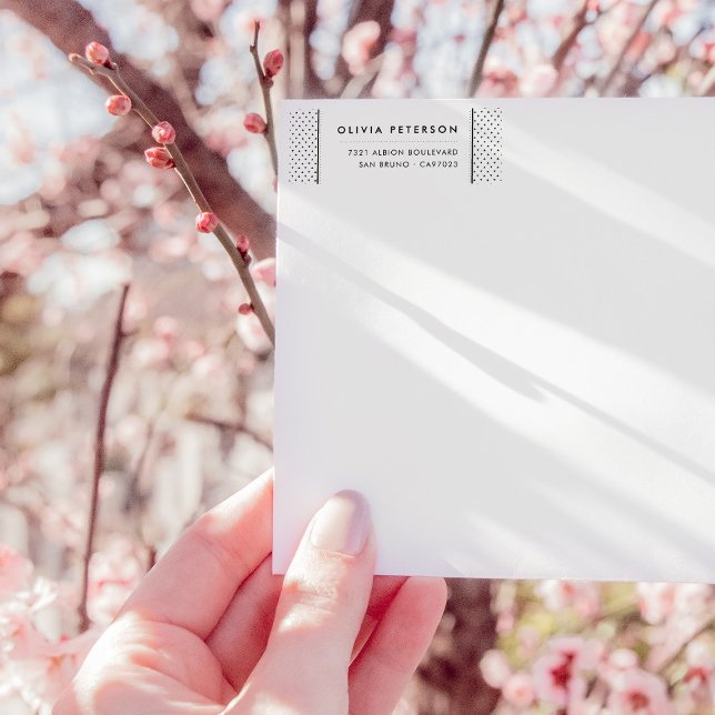 Etiqueta Personalizar Endereço de Devolução Geométrica de P (Criador carregado)