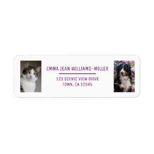 Etiqueta Personalizar Fotografias Cat Dog Modern Return Add