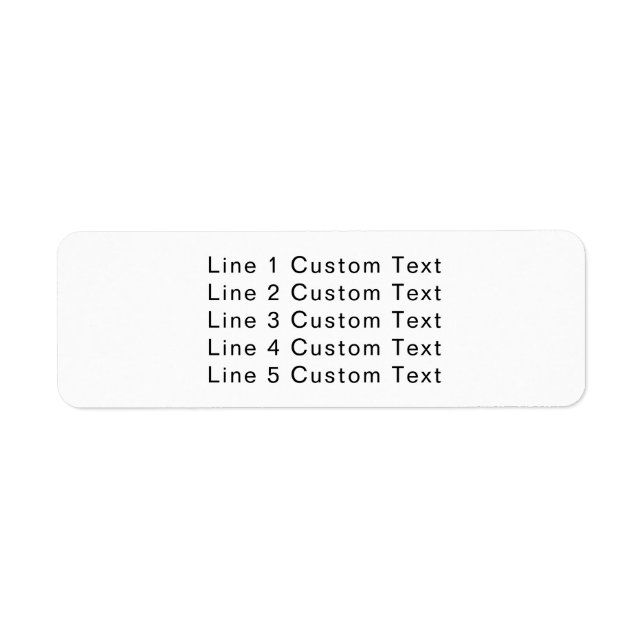 Etiqueta Personalizar Tradicional 5 Linhas de Texto Serif (Frente)