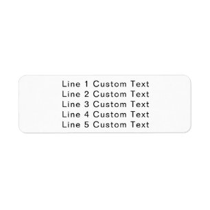 Etiqueta Personalizar Tradicional 5 Linhas de Texto Serif