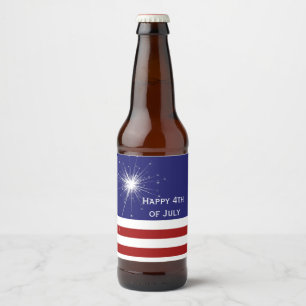 Etiqueta personalizável com o Sparkler em 4 de jul