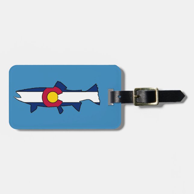Etiqueta personalizável de bagagem de peixe com tr (Frente Horizontal)