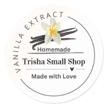 Etiqueta personalizável de extração de baunilha pe