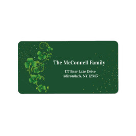 Etiqueta Personalize a Rua do Dia de São Patty do Shamrock.