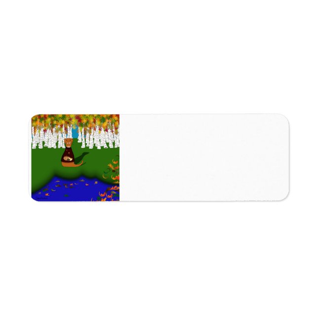 Etiqueta Personalize Oliver A Morte no Lago Wolf (Frente)