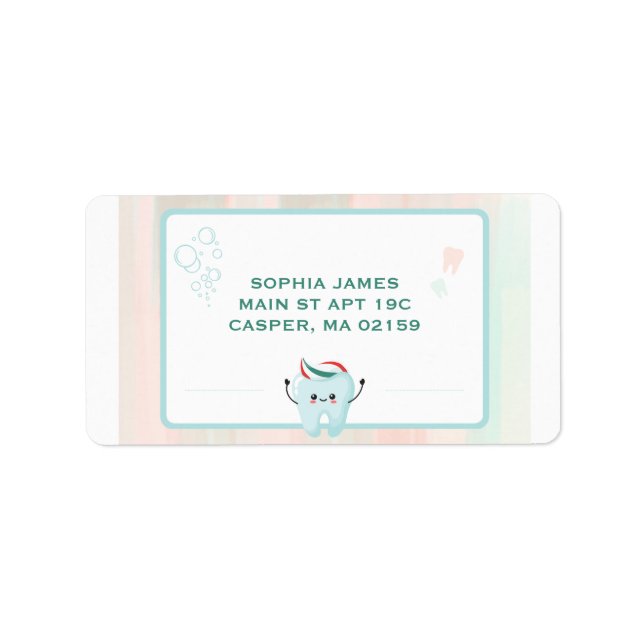 Etiqueta Personalize seu e-mail com um desenho animado sobr (Frente)