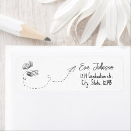 Etiqueta Personalized Graduation Return Address Label 