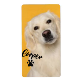Etiqueta Personalized Pet  Photo Dog Lover with Photo