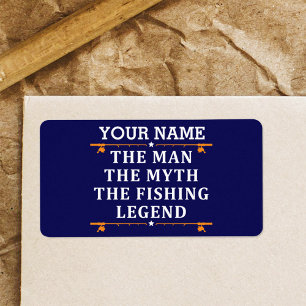 Etiqueta Personalizou O Homem O Mito Da Lenda De Pesca