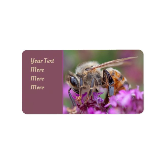 Etiqueta Perspectiva Microscópica: A Abelha De Ensino (Frente)