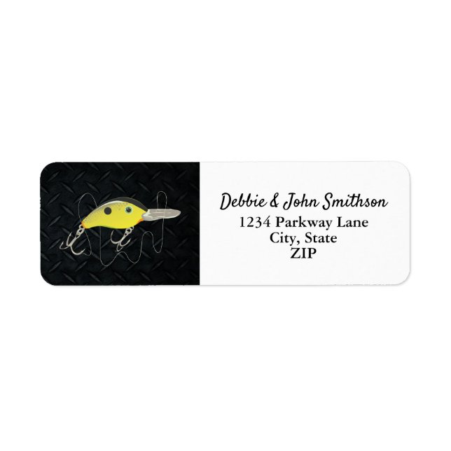 Etiqueta Pesca Sports Charter Crankbait Lure Endereço (Frente)