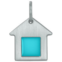 Etiqueta Pet com Fundo Azul-Aqua