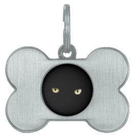 Etiqueta Pet de Olhos Pretos do Dia das Bruxas