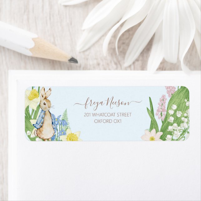 Etiqueta Peter o Primavera do Coelho Blooms Chá de fraldas  (Insitu)