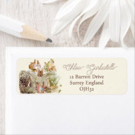 Etiqueta Peter Rabbit Beatrix Potter Collage Art