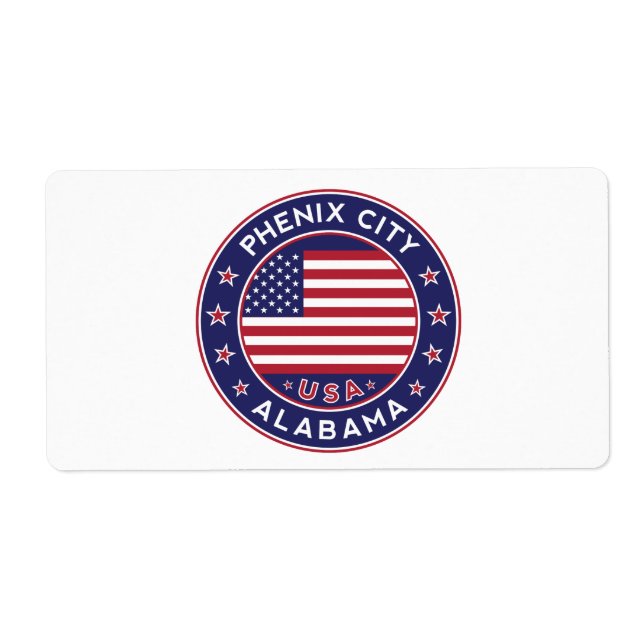 Etiqueta Phnix, Alabama (Frente)