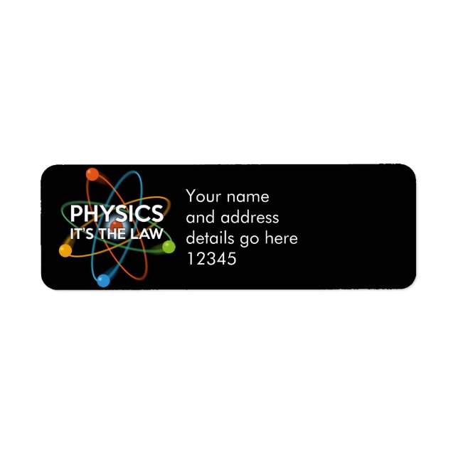 Etiqueta PHYSICS Personalizada. É LEI (Frente)