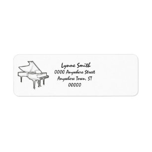 Etiqueta Piano de cauda " desenho "