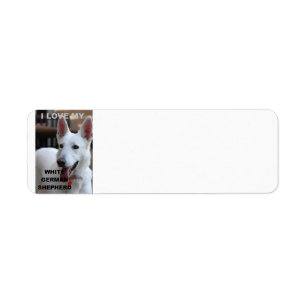 Etiqueta PIC branco de w do amor do german shepherd