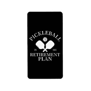 Etiqueta pickleball é meu plano de aposentadoria
