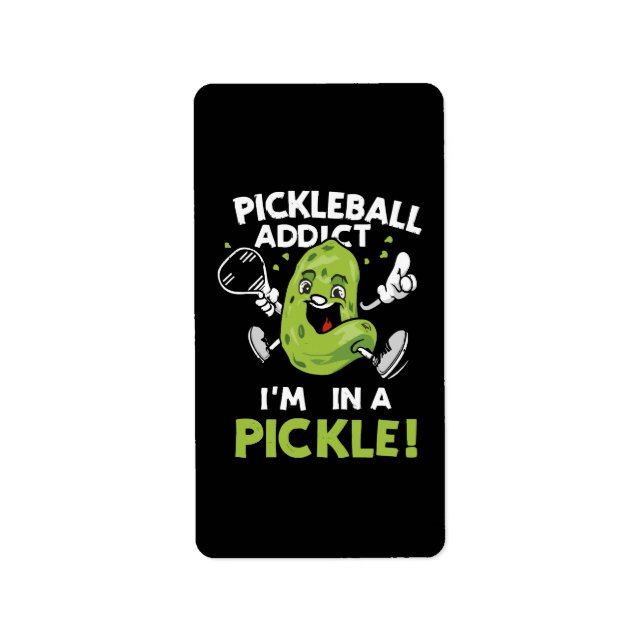 Etiqueta Pickleball-Engraçado (Frente)
