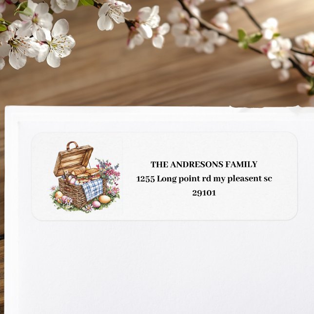 Etiqueta Picnic de Páscoa personalizado (Criador carregado)