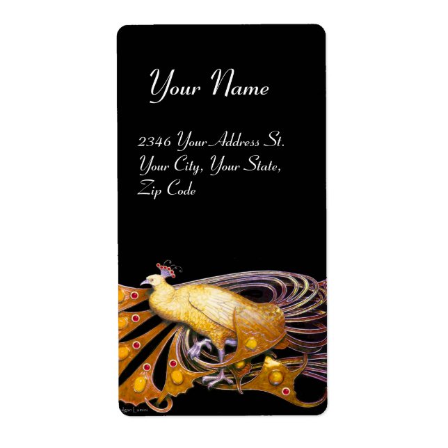 ETIQUETA PICO ELEGANTE AMARELO E PRETO (Frente)