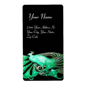 ETIQUETA PICO ELEGANTE EM VERDE E NEGRO