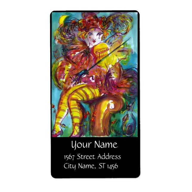 Etiqueta PIERO / Noite de Carnaval de Veneza,preto (Frente)