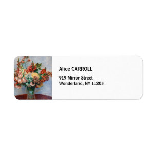 Etiqueta Pierre-Auguste Renoir - Flores em um Vase