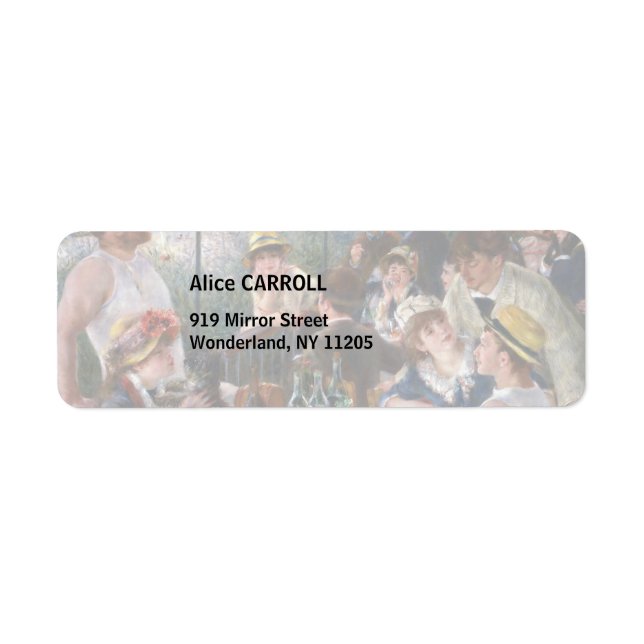 Etiqueta Pierre-Auguste Renoir - Luncheon do Partido Barco (Frente)