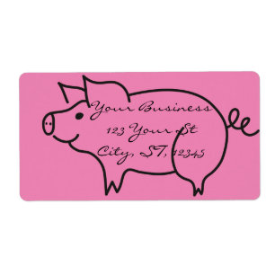 Etiqueta Pig Animal Thunder_Cove