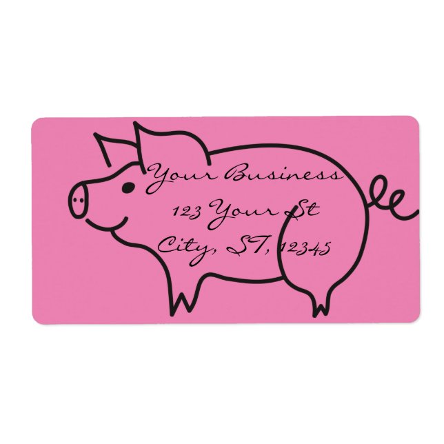 Etiqueta Pig Animal Thunder_Cove (Frente)