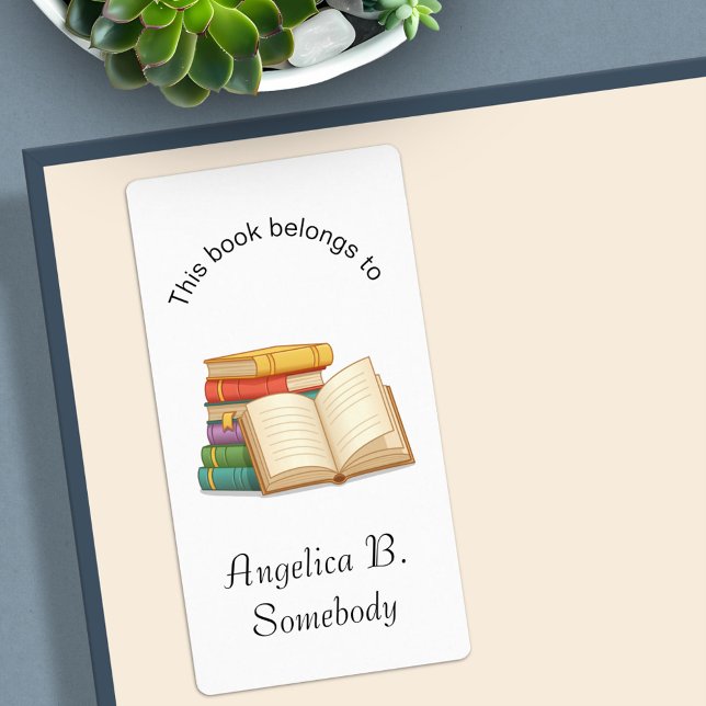 Etiqueta Pilha de Livros e Livro Aberto - Cartaz (Criador carregado)